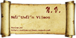 Náthán Vilmos névjegykártya