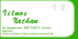 vilmos nathan business card